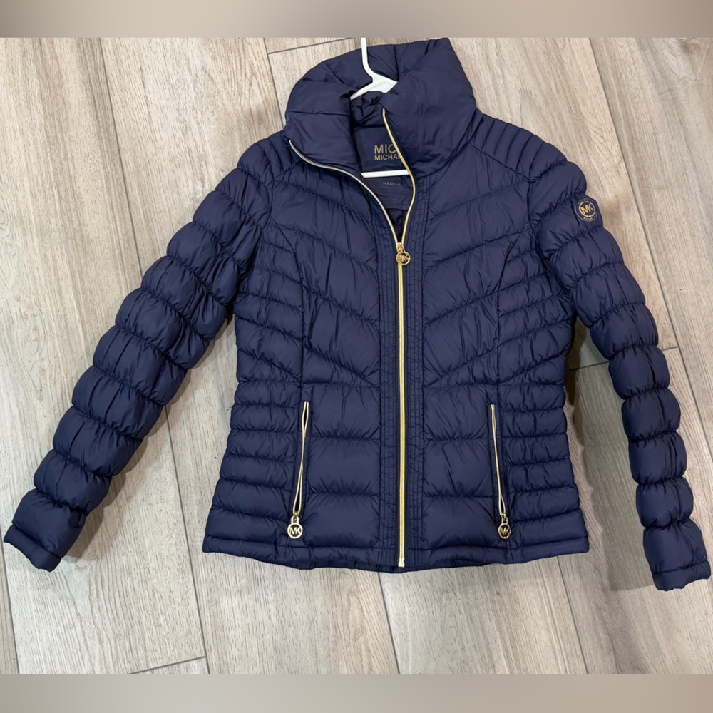 Michael Kors Dark Blue Puffer Jacket